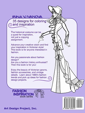 Fashion inspiration victorian fashions coloring book back
