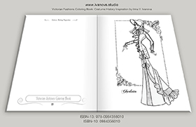 Look inside the Victorian fashion coloring book